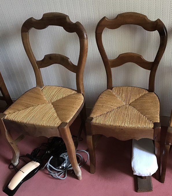 4 chaises pailles